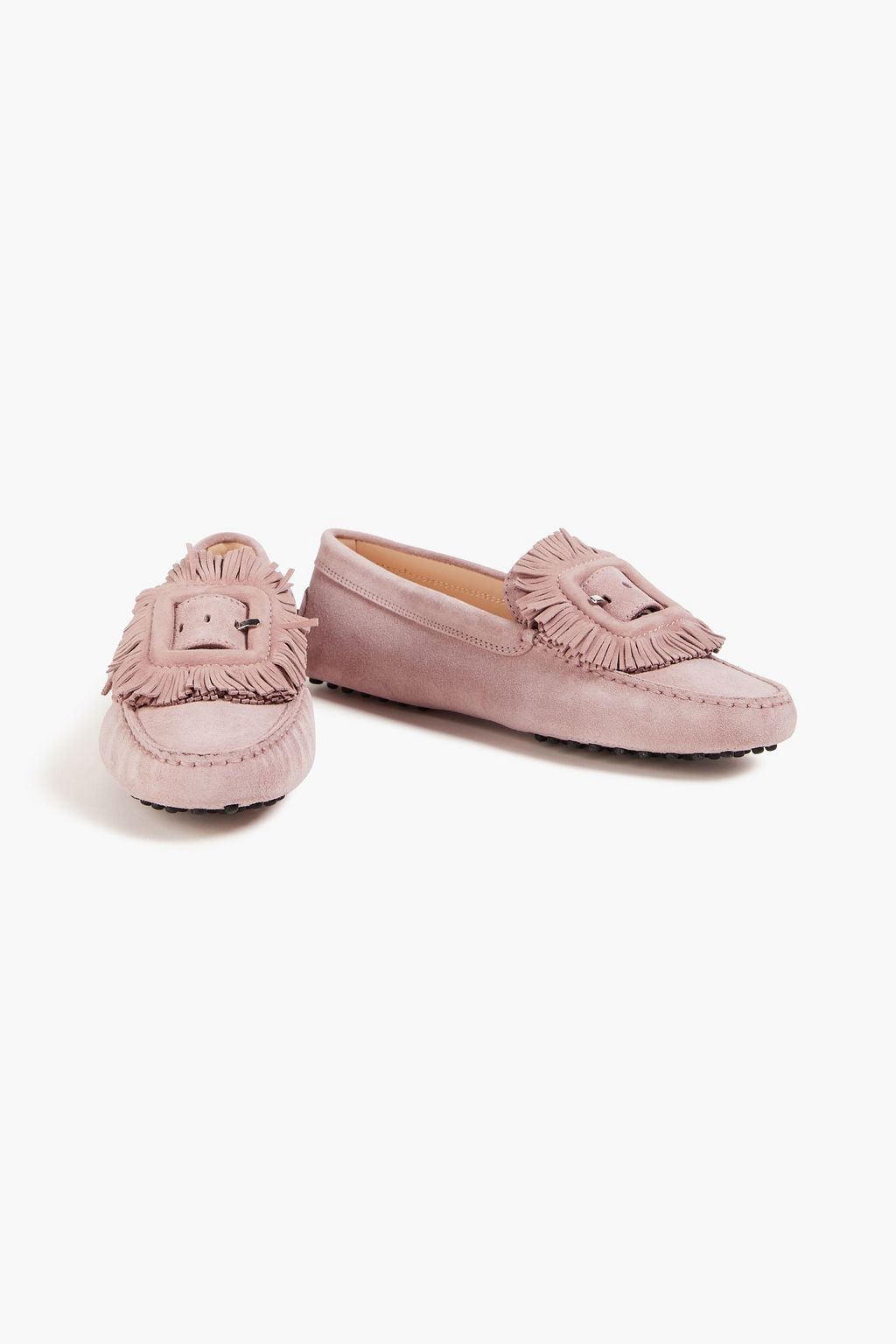 TOD'S حذاء لوفر مصنوع من جلد السويد ومزين بشرّابات