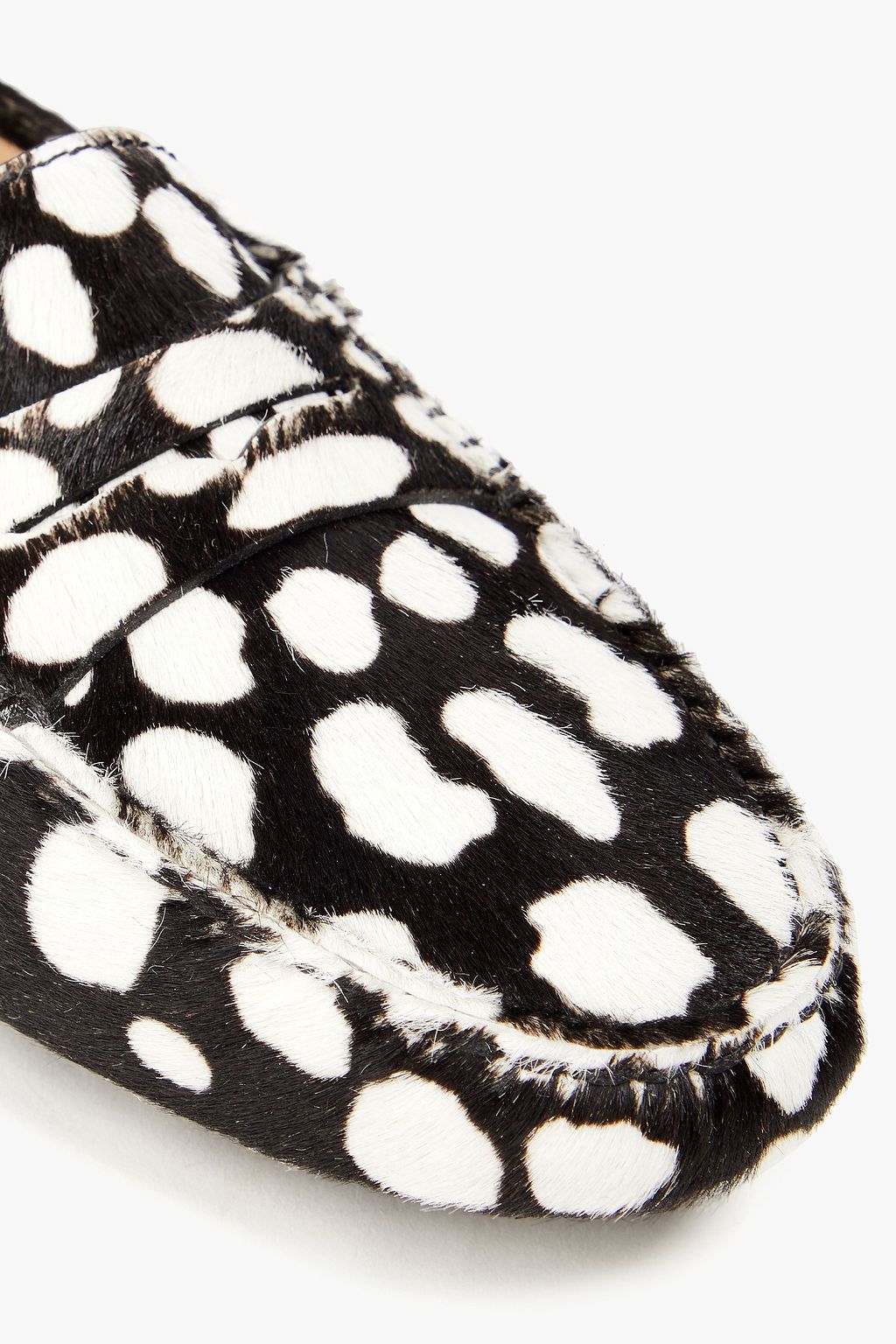 TOD'S Printed calf hair loafers