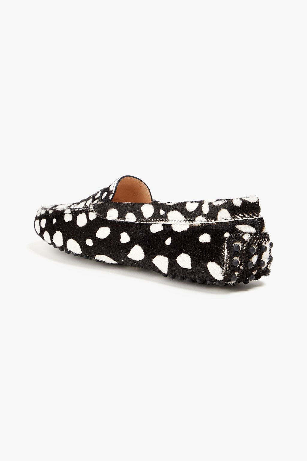 TOD'S Printed calf hair loafers