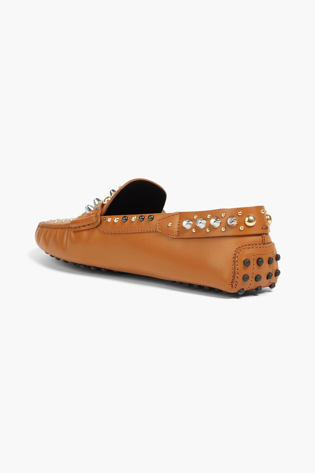 TOD'S حذاء لوفر "غومينو" من الجلد مزيّن بدبابيس معدنية