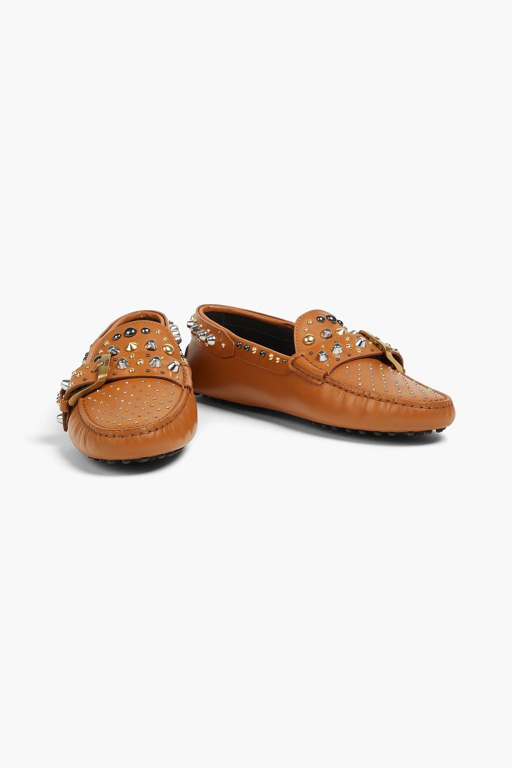 TOD'S حذاء لوفر "غومينو" من الجلد مزيّن بدبابيس معدنية