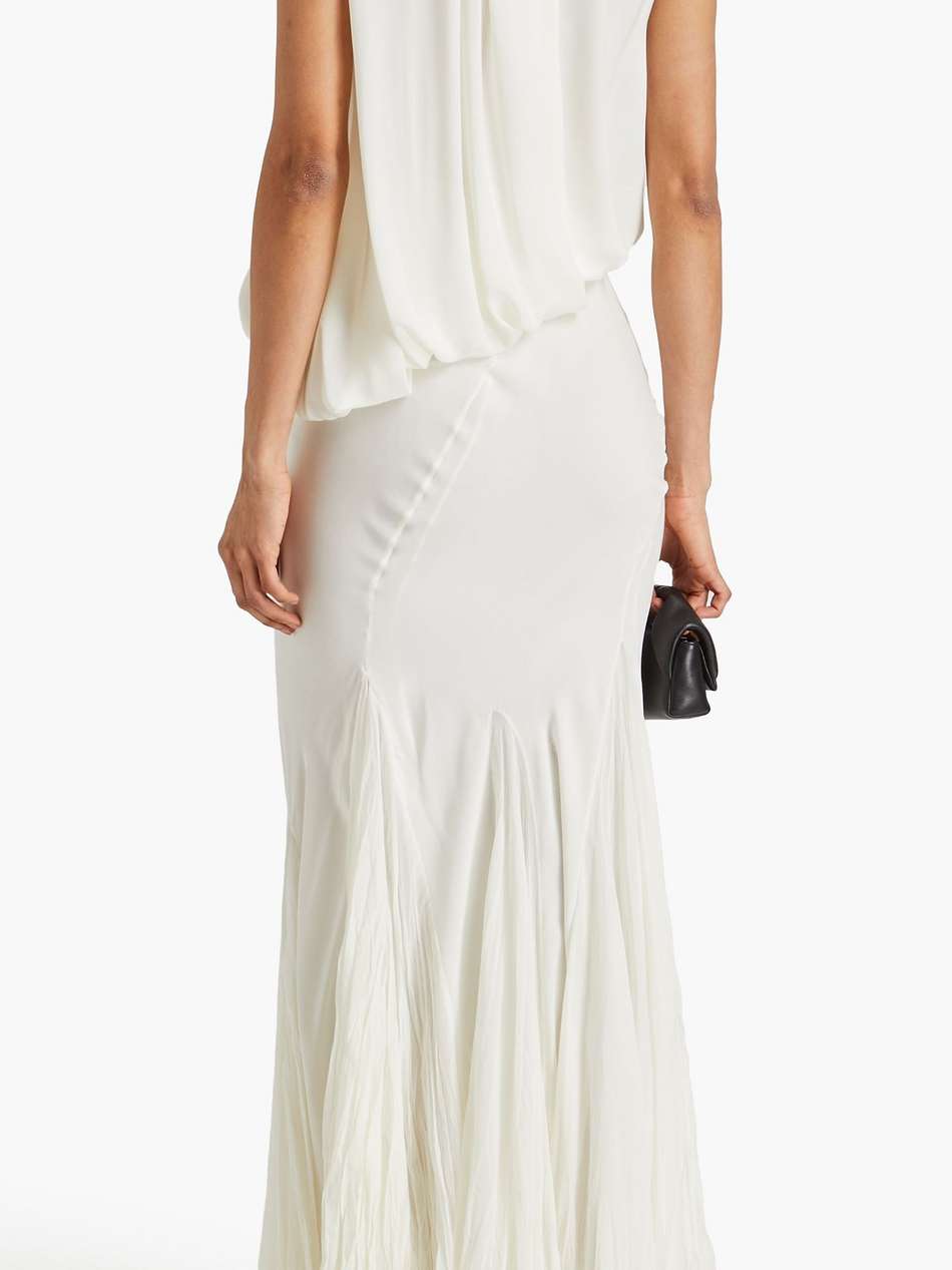 greco ruffled silk-chiffon maxi dress