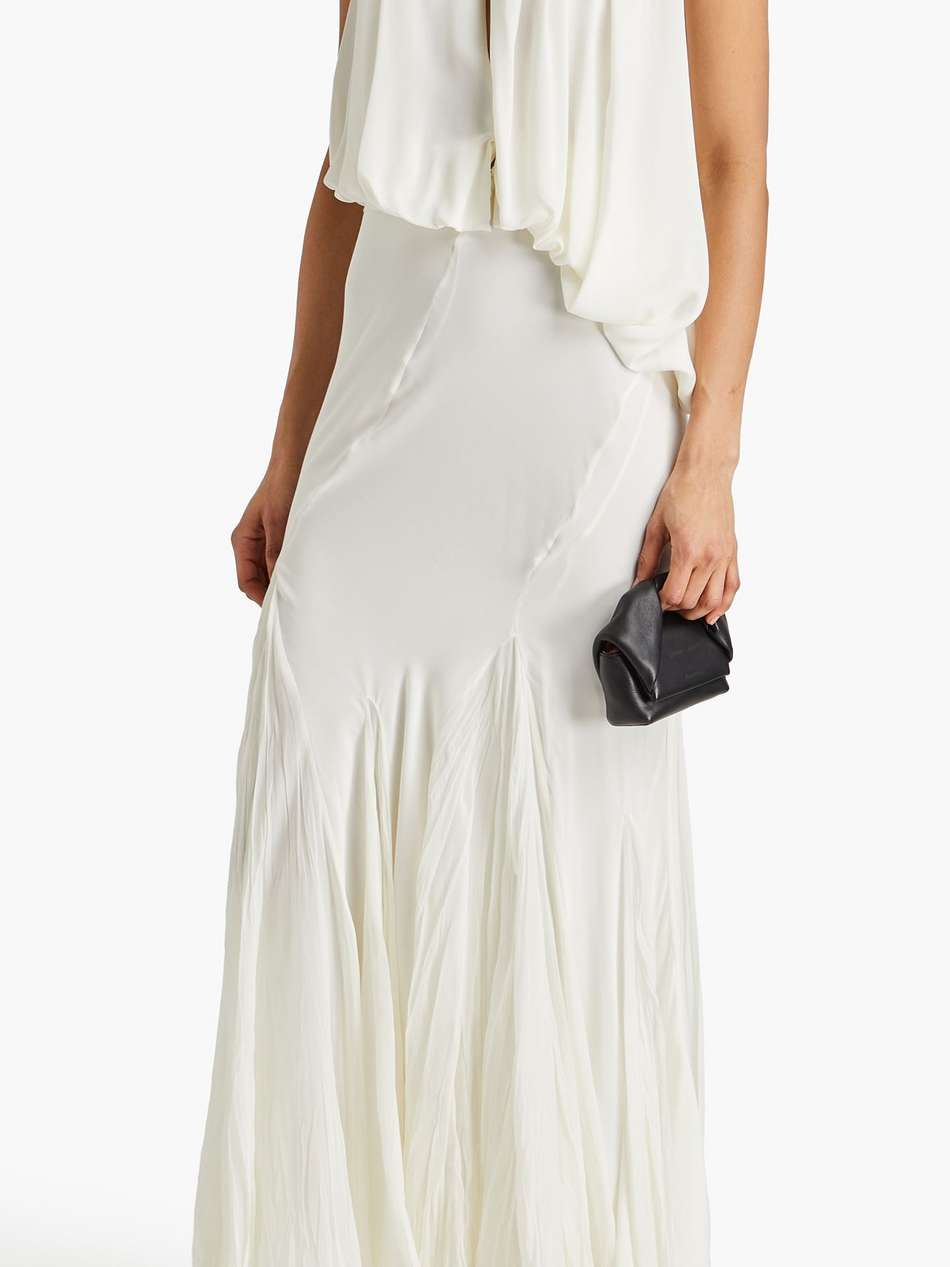 greco ruffled silk-chiffon maxi dress
