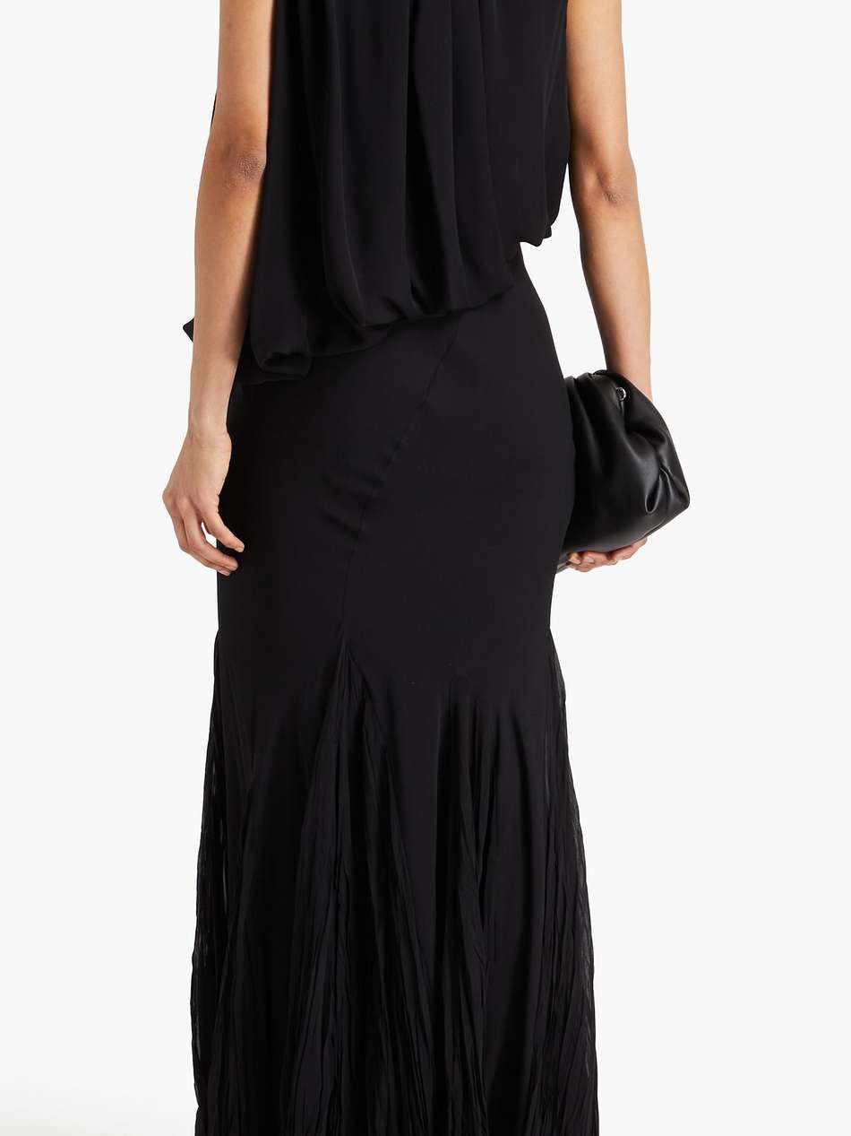 greco ruffled silk-chiffon maxi dress