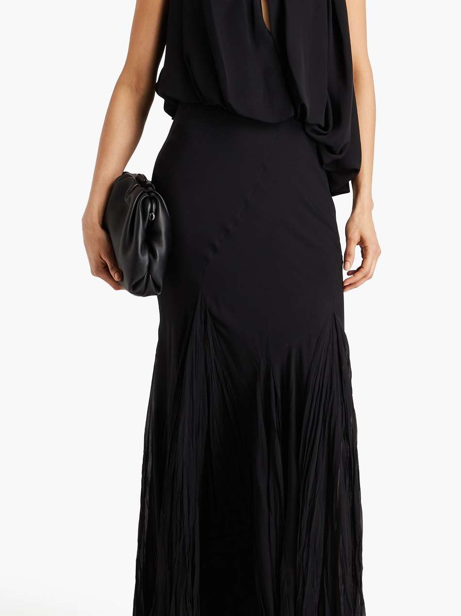 greco ruffled silk-chiffon maxi dress