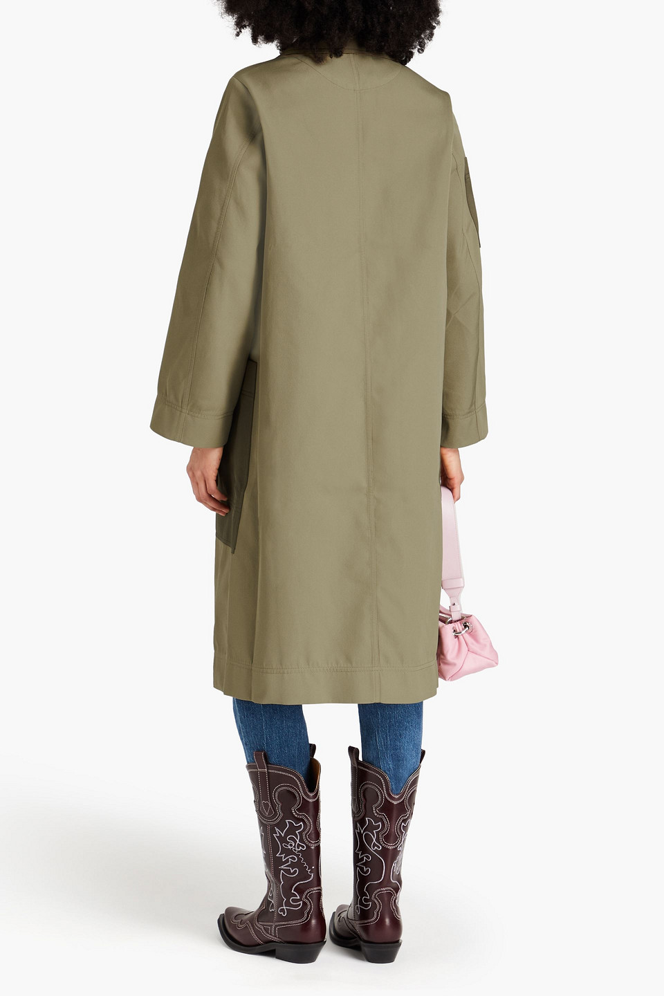 GANNI TWILL TRENCH COAT