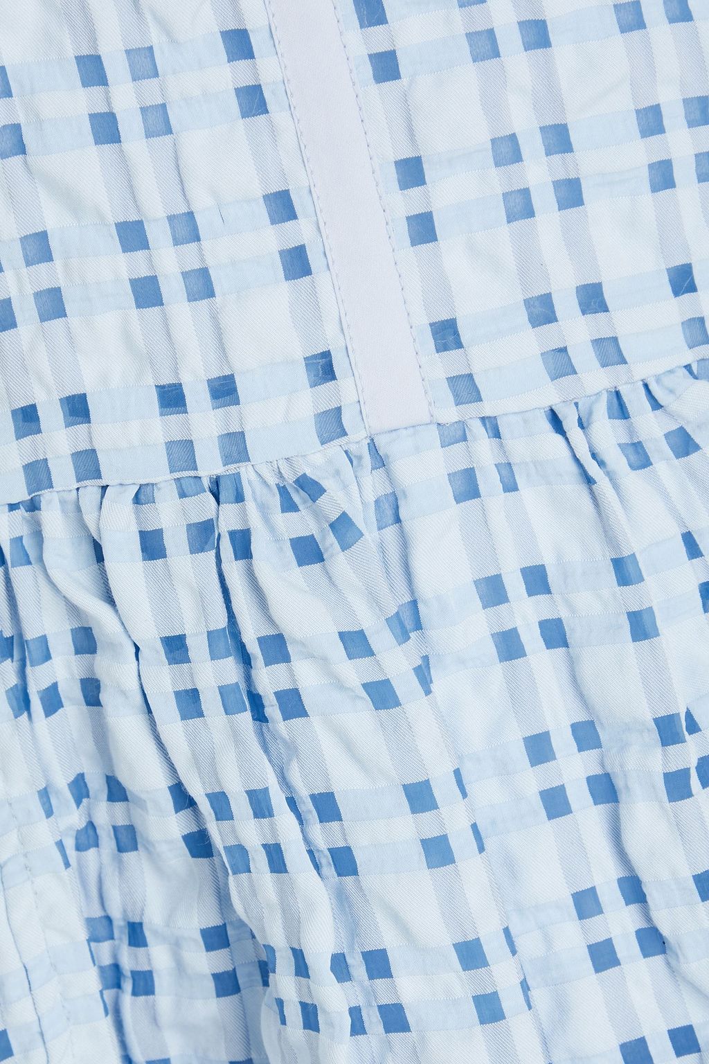 3.1 PHILLIP LIM Bow-detailed checked seersucker and taffeta midi dress