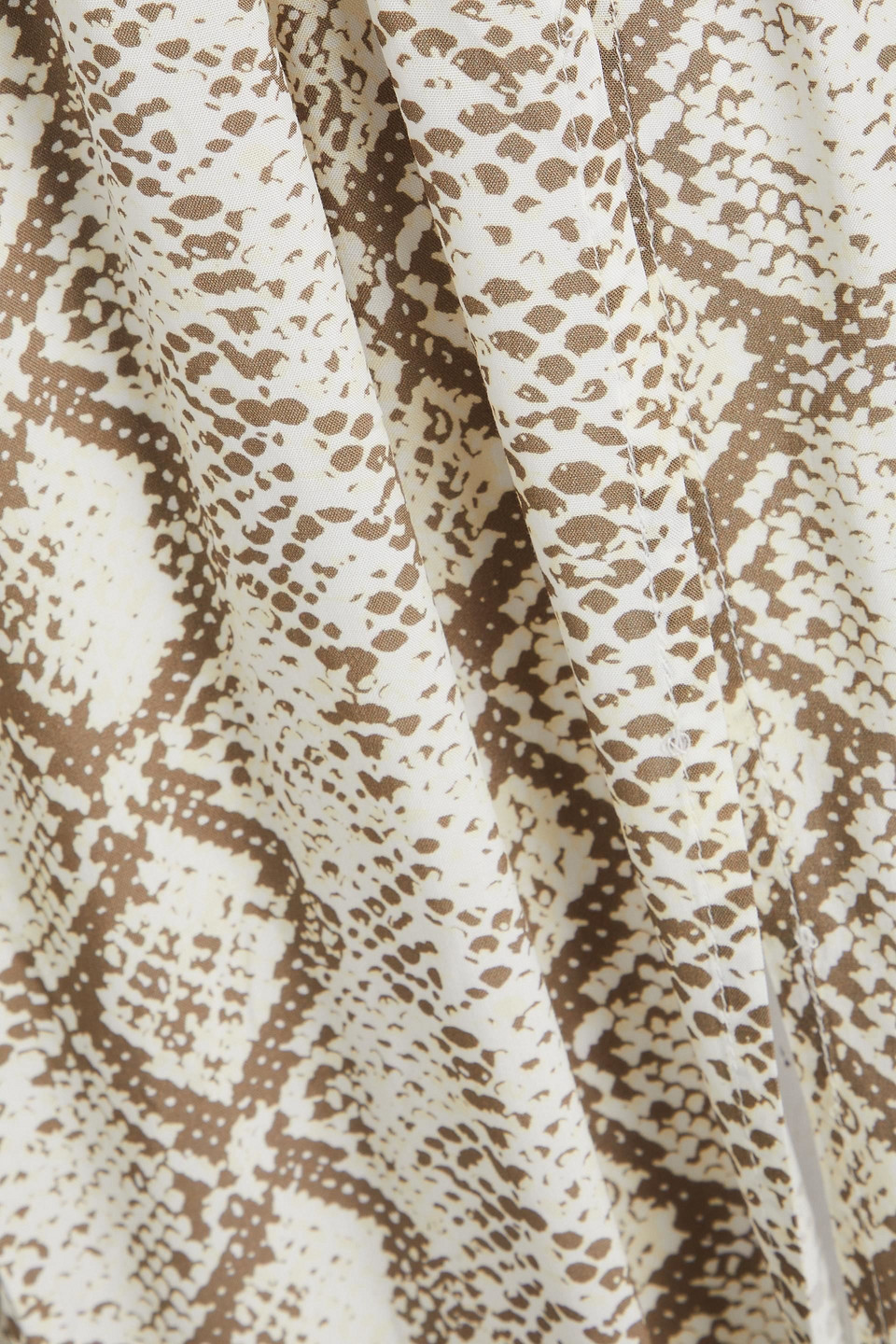 MELISSA ODABASH FARRAH SNAKE-PRINT VOILE KAFTAN 