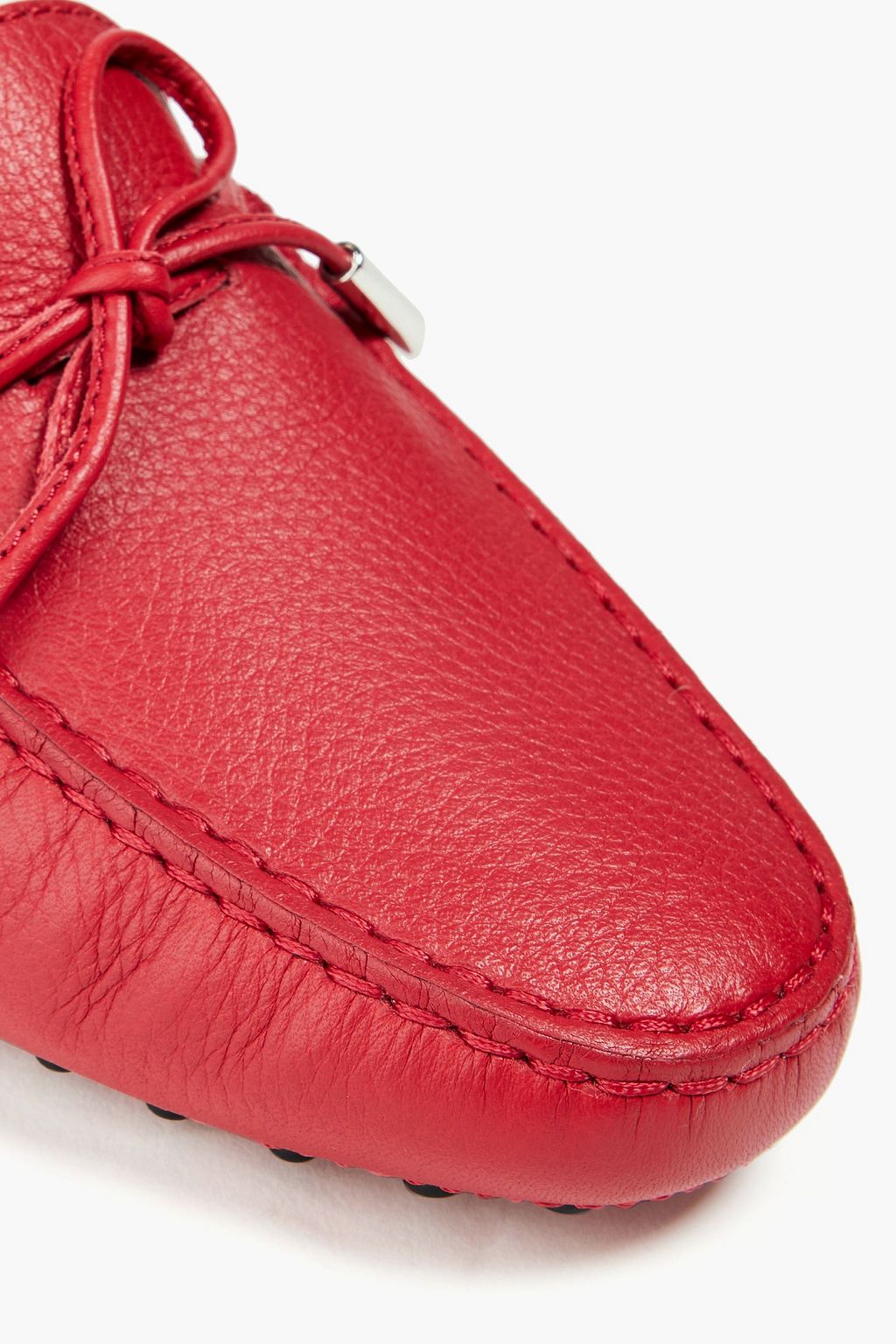 TOD'S Heaven Lacetto pebbled-leather loafers
