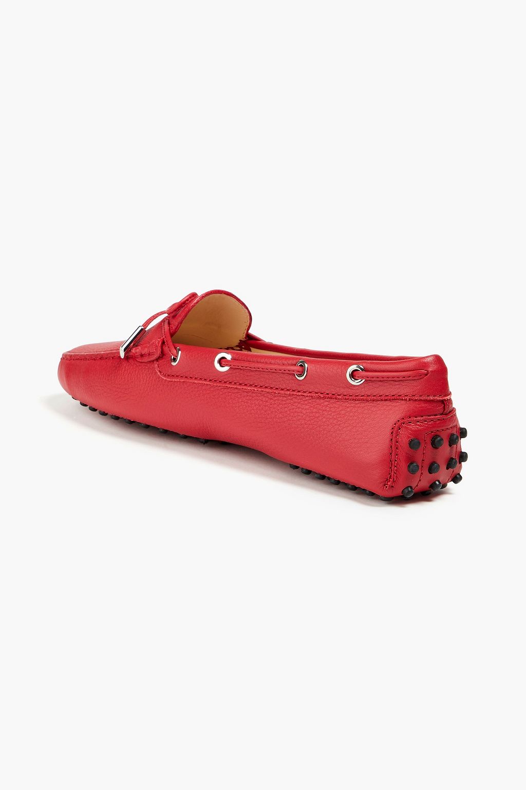 TOD'S Heaven Lacetto pebbled-leather loafers