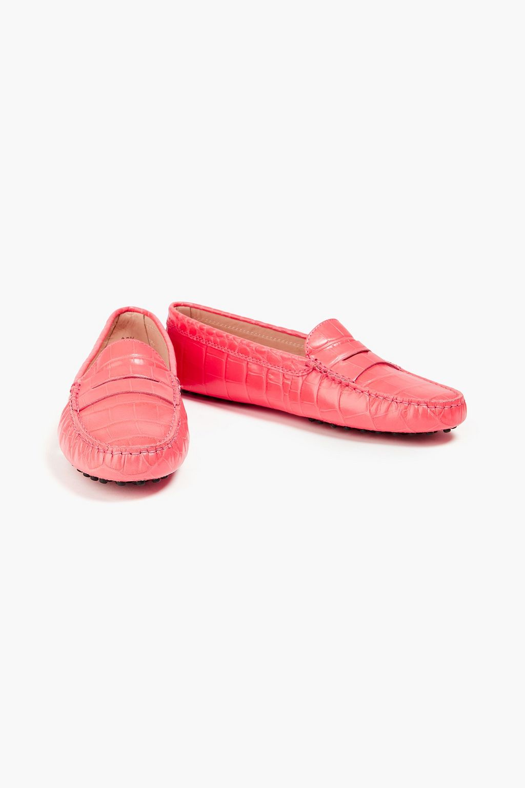 TOD'S حذاء لوفر مصنوع من الجلد بنقشة جلد التمساح