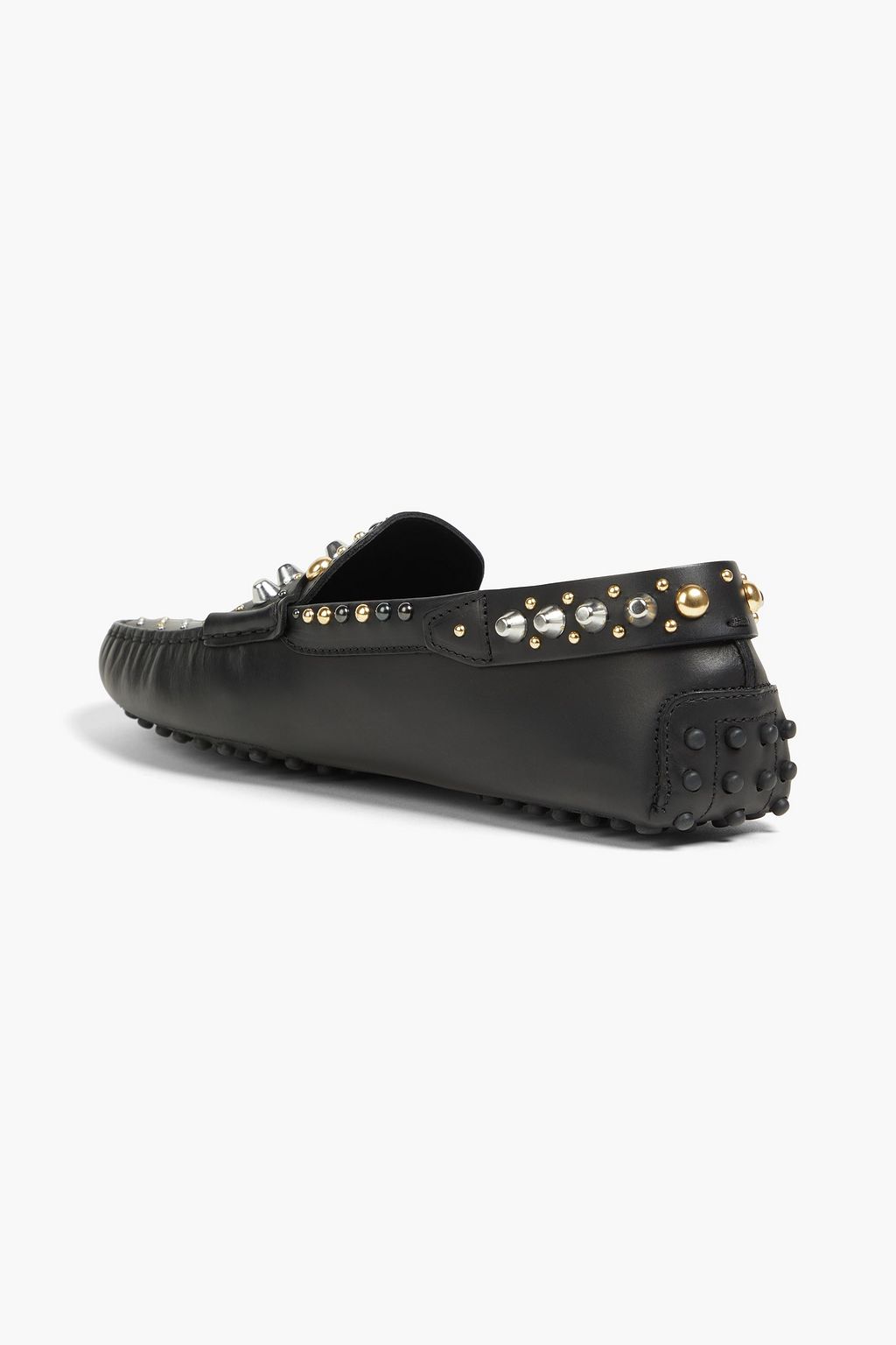 TOD'S حذاء لوفر "غومينو" من الجلد مزيّن بدبابيس معدنية