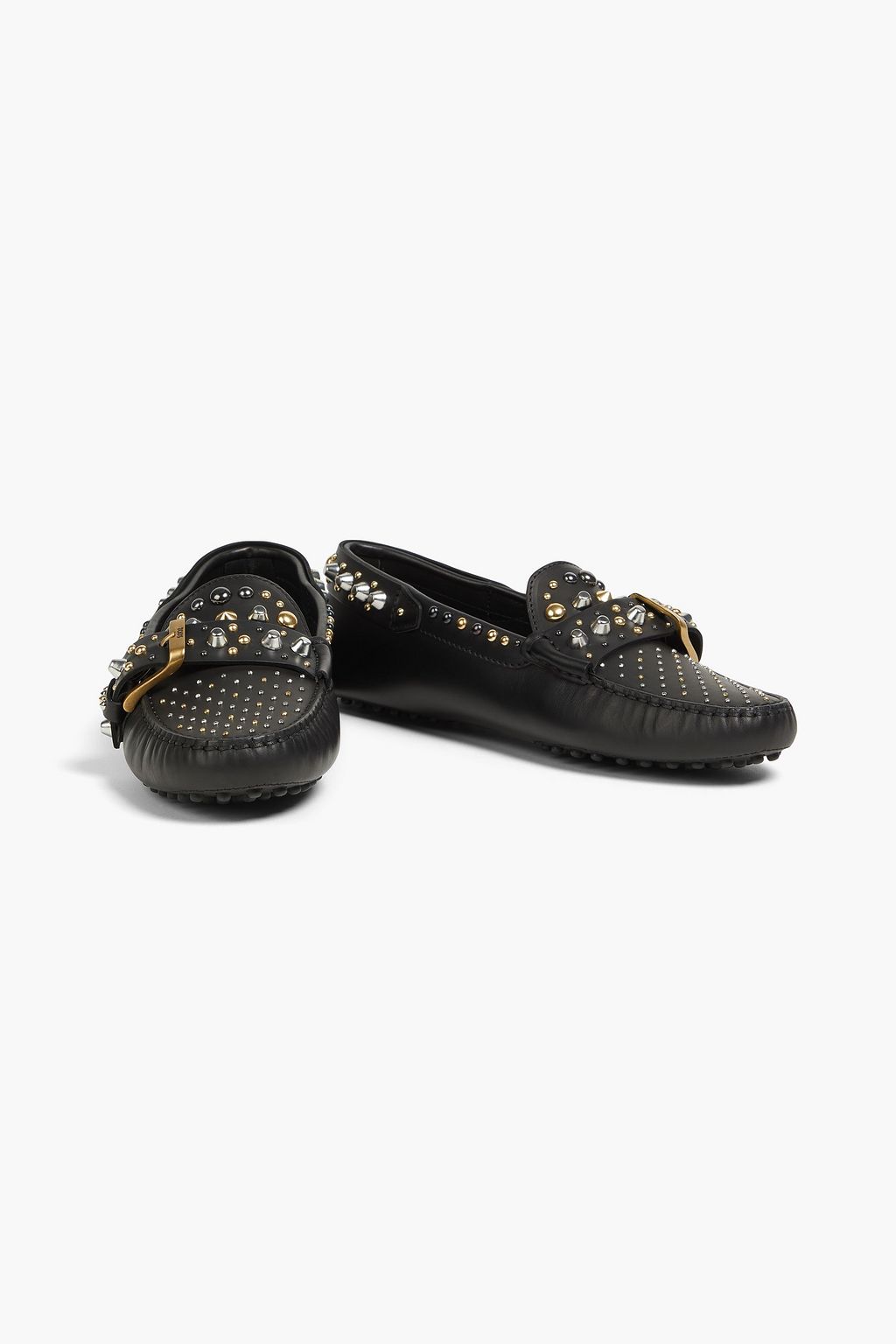 TOD'S حذاء لوفر "غومينو" من الجلد مزيّن بدبابيس معدنية