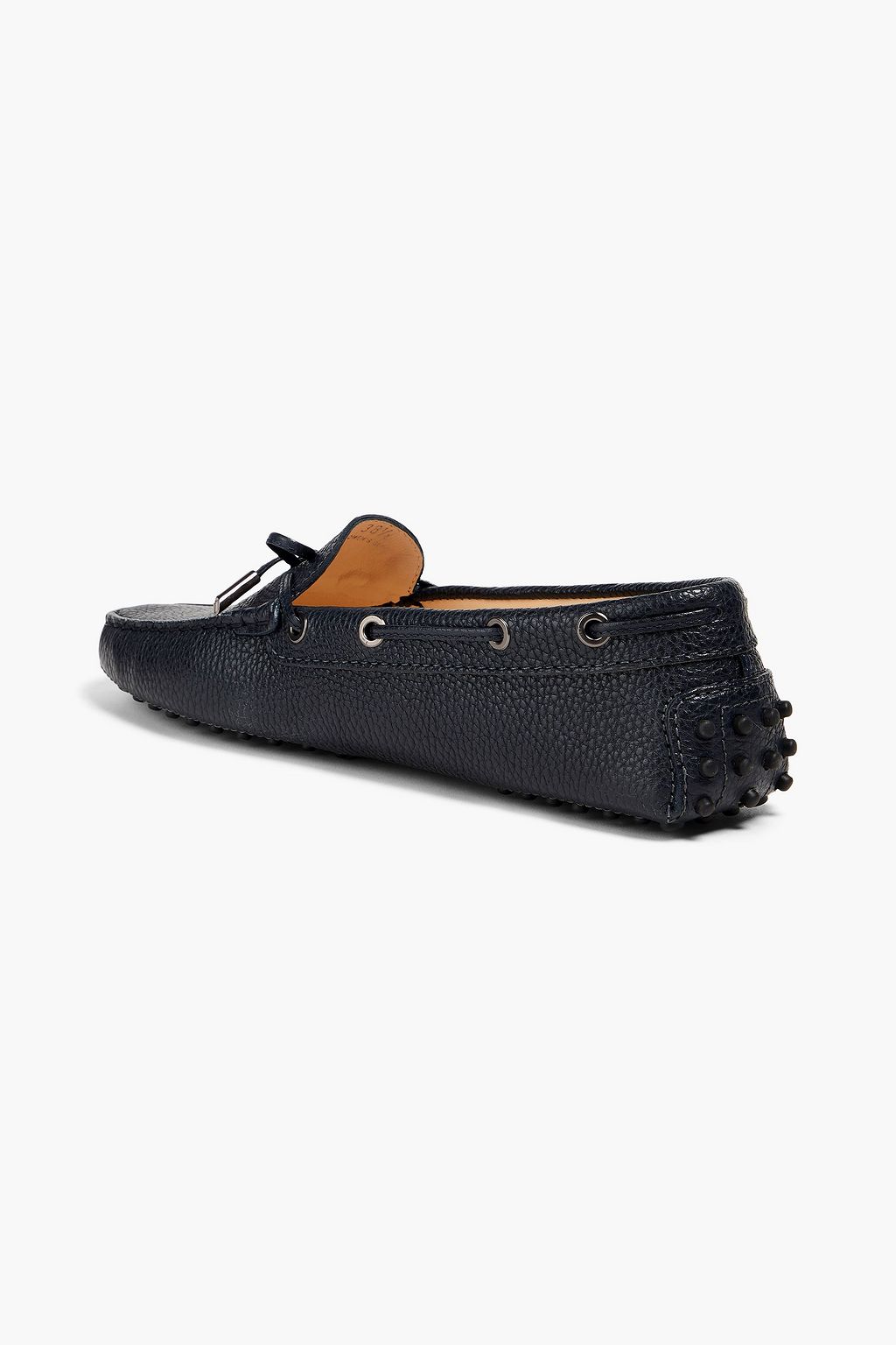 TOD'S Heaven Lacetto pebbled-leather loafers