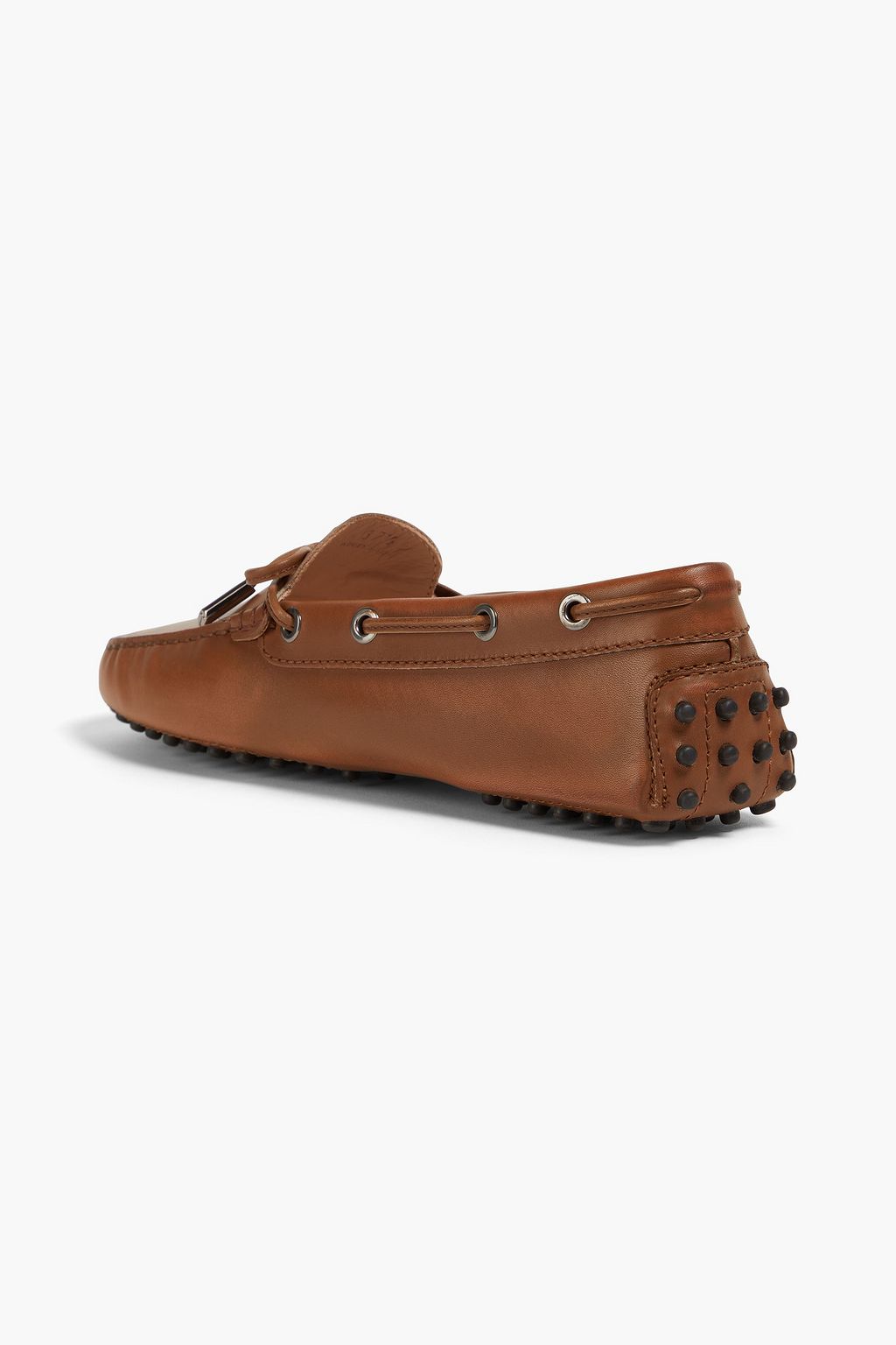 TOD'S حذاء لوفر مصنوع من الجلد ومزين بربطة على شكل فراشة