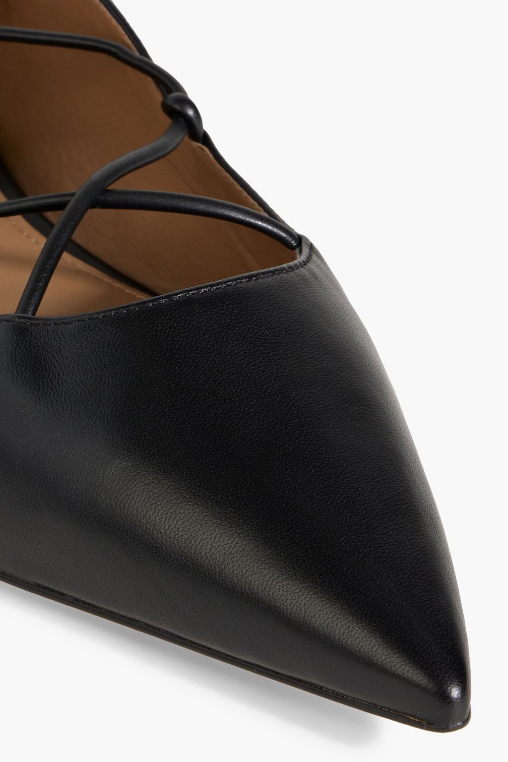 SAM EDELMAN Winslet embellished leather point-toe flats