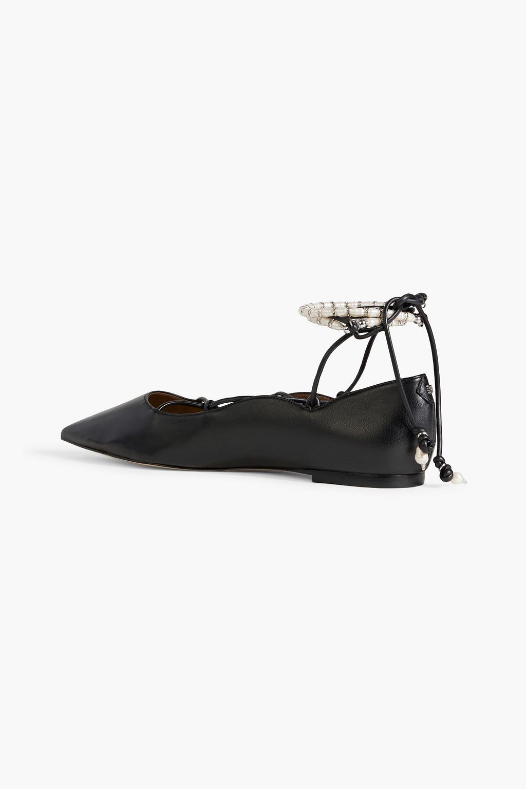 SAM EDELMAN Winslet embellished leather point-toe flats