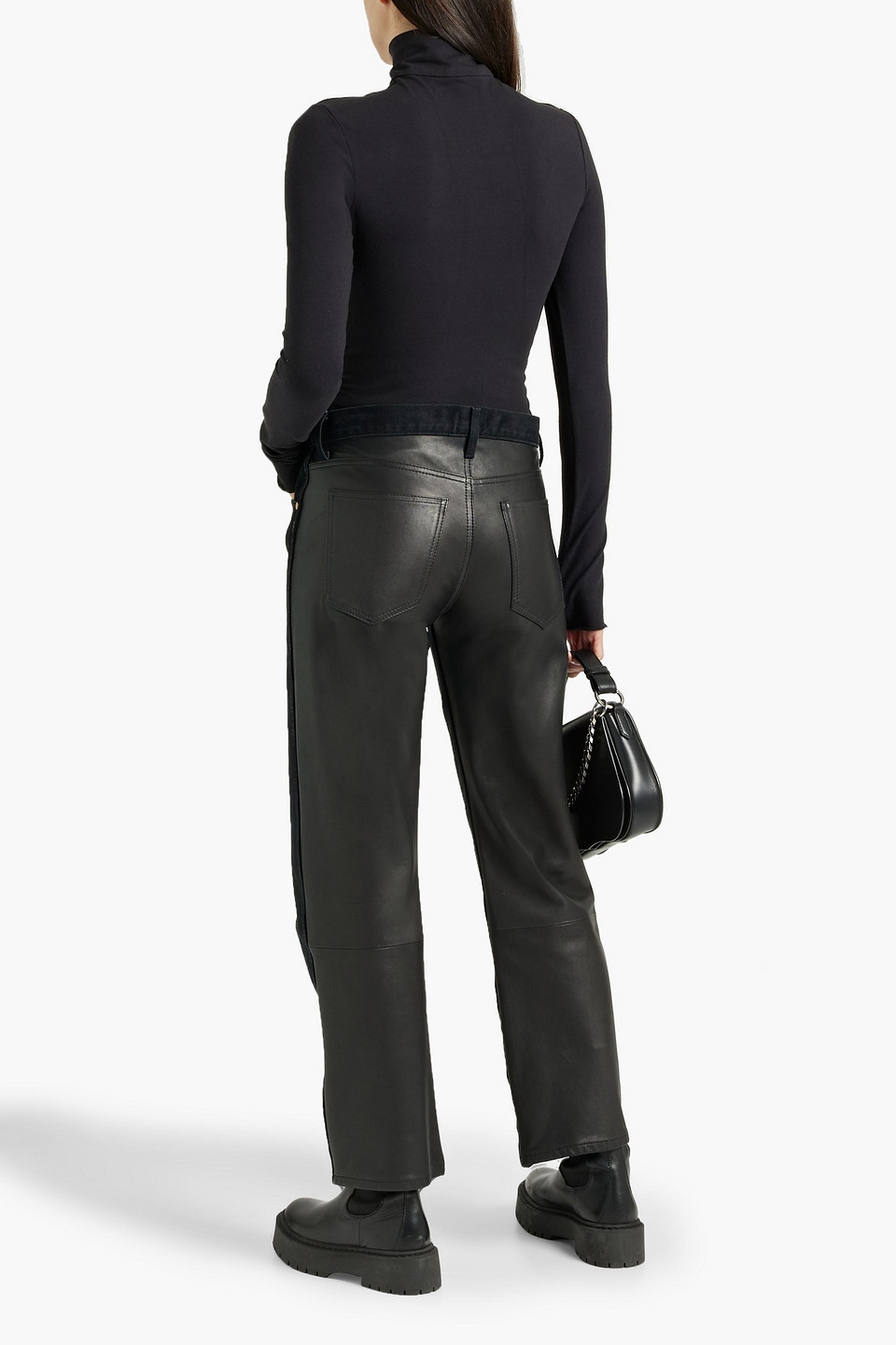 Eb Denim Cotton-blend Jersey Jacket In Black