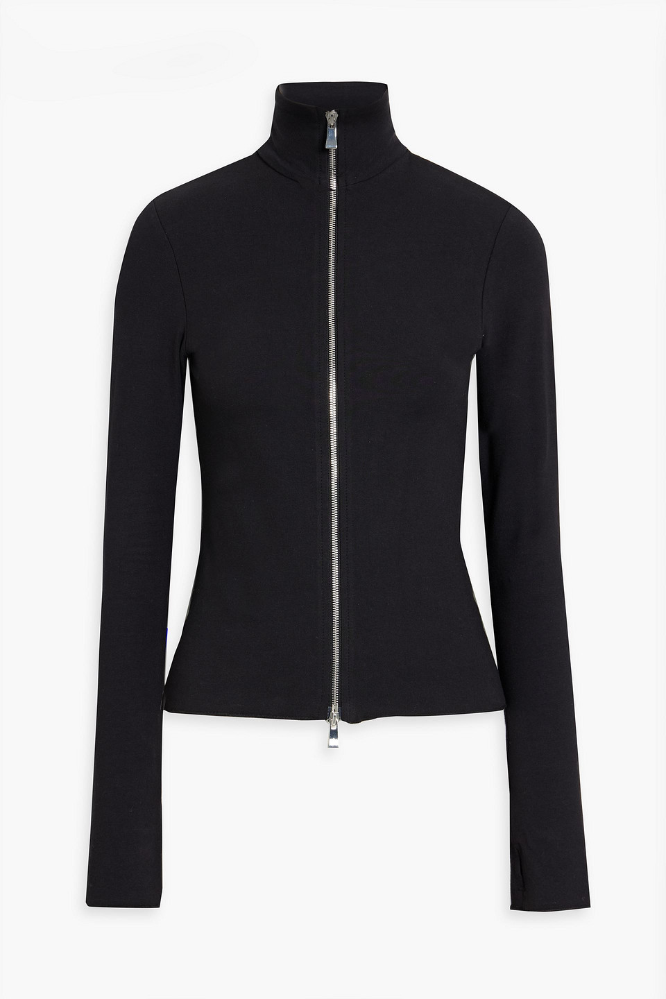 Eb Denim Cotton-blend Jersey Jacket In Black
