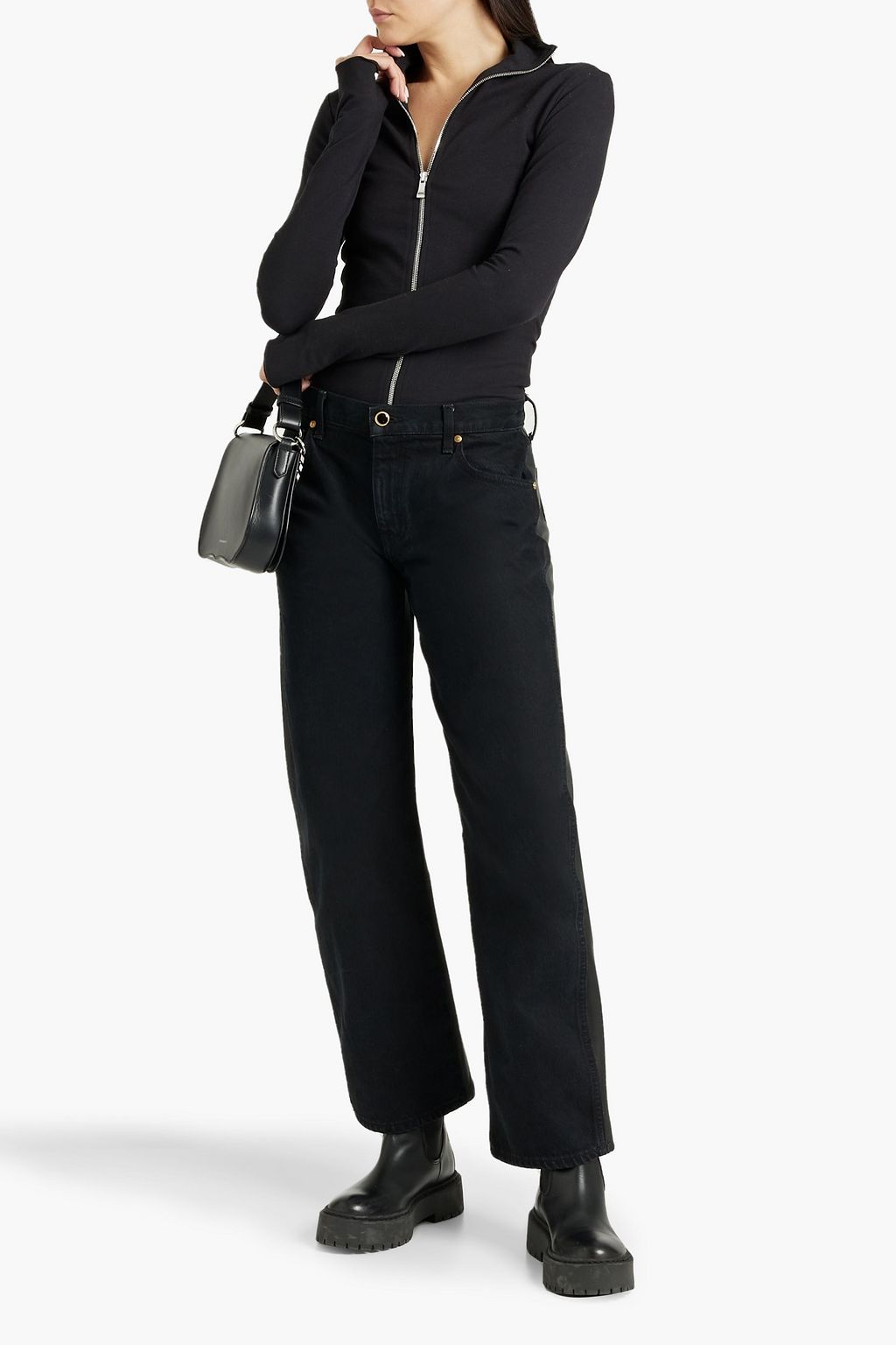 EB DENIM Stretch-cotton jersey top