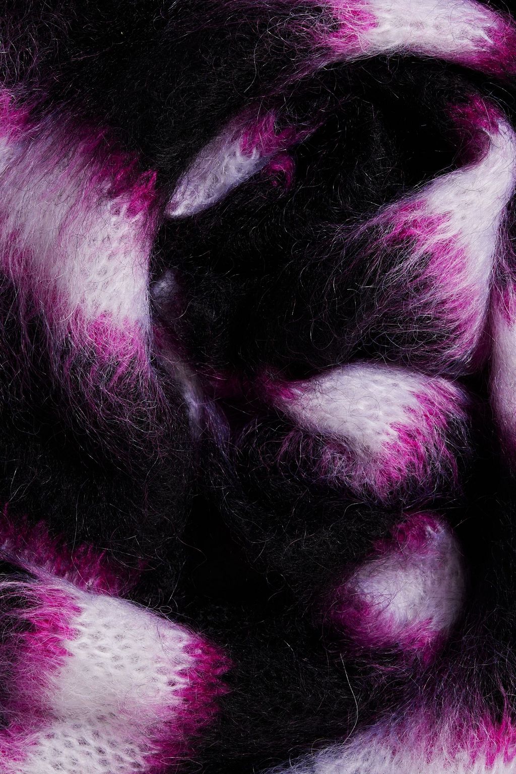 MARNI Striped mohair-blend scarf