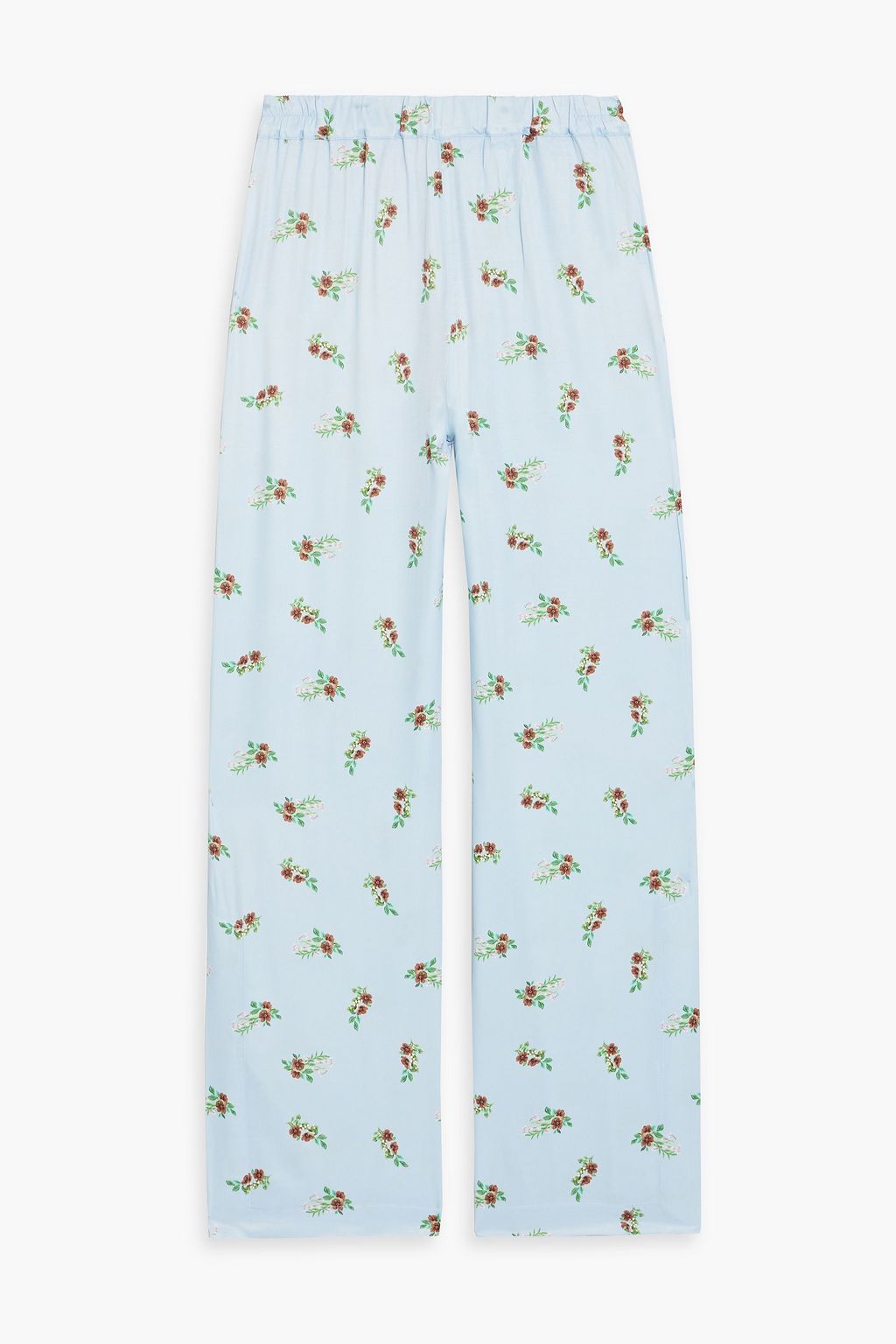 SLEEPER Floral-print satin pajama pants