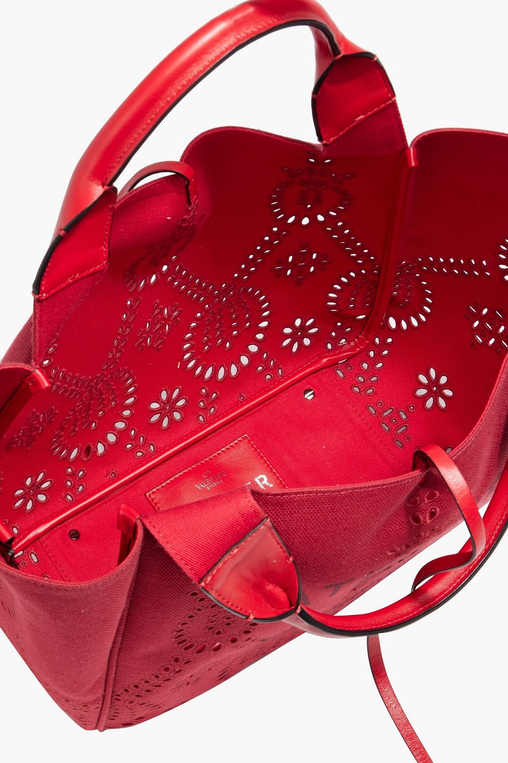 VALENTINO GARAVANI Atelier 08 San Gallo Edition broderie anglaise canvas tote
