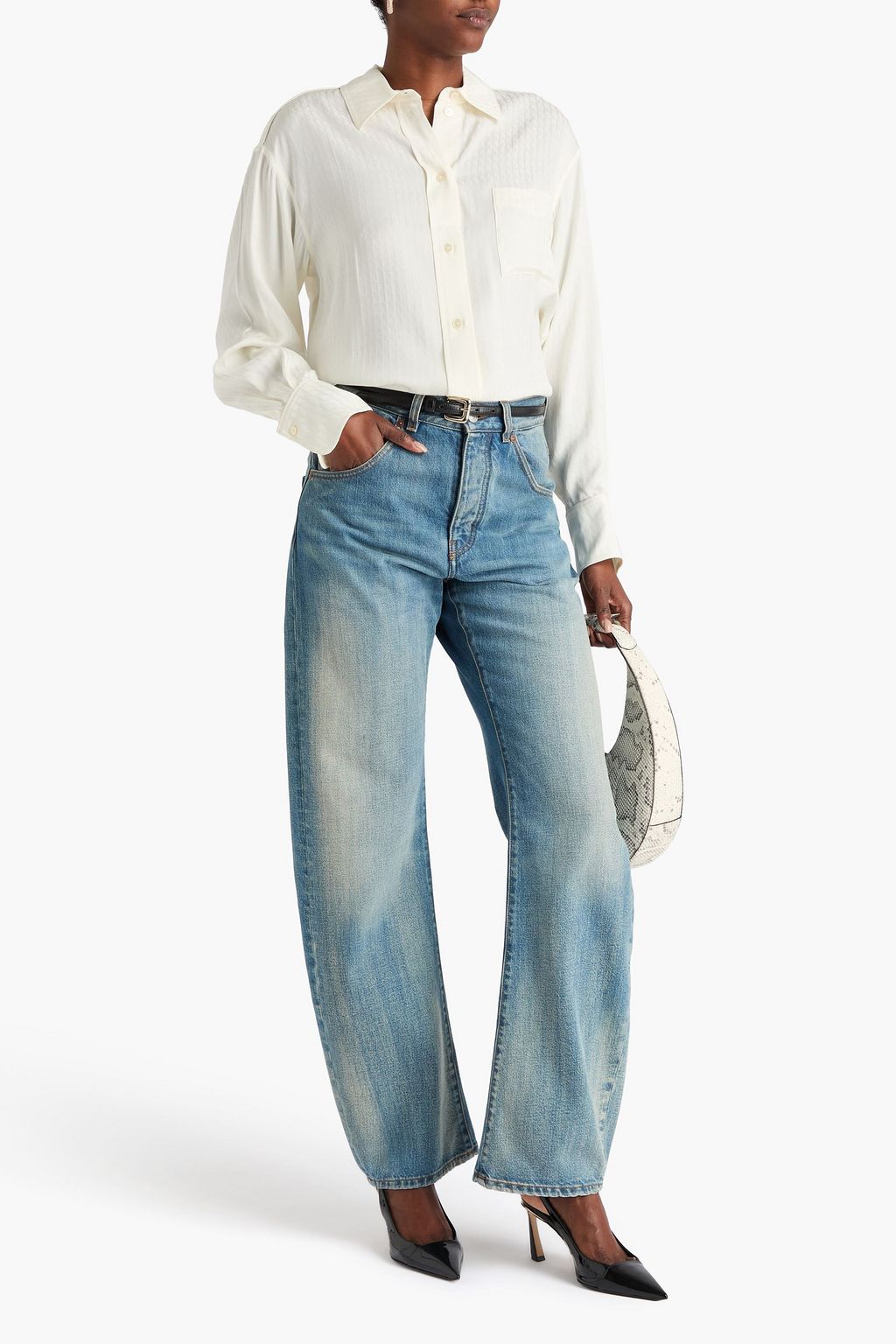 VICTORIA BECKHAM サテンジャカード シャツ