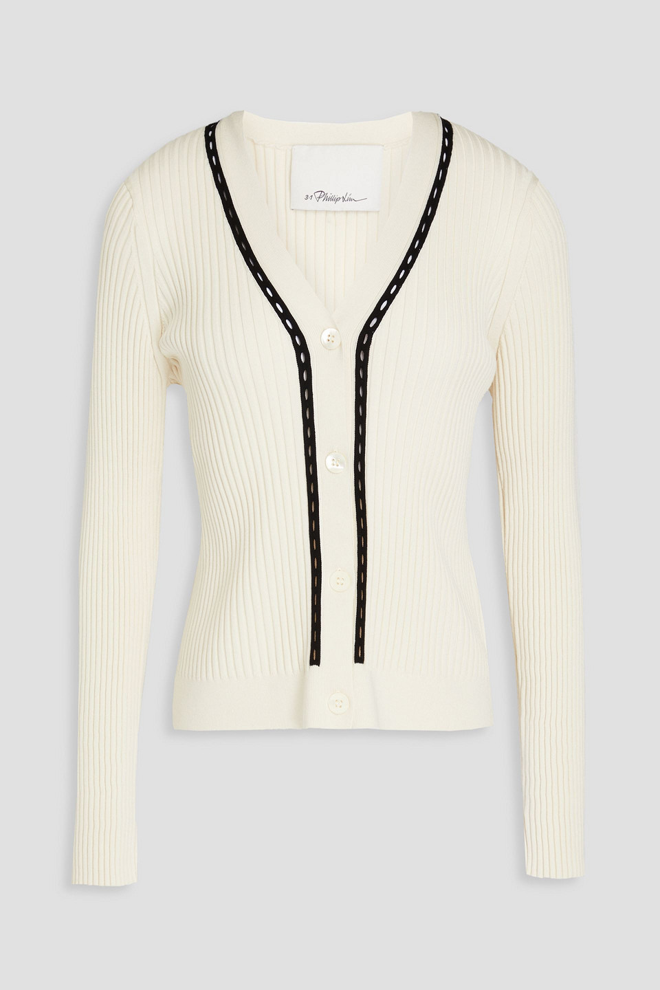 3.1 Phillip Lim Ribbed-knit Cardigan In Ivory