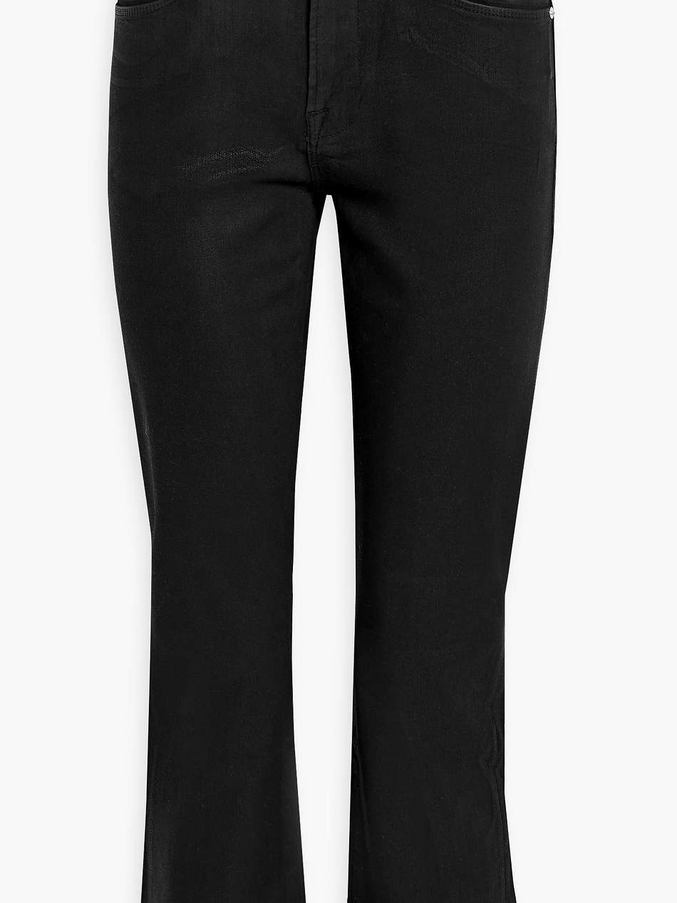 le high straight coated high-rise straight-leg jeans
