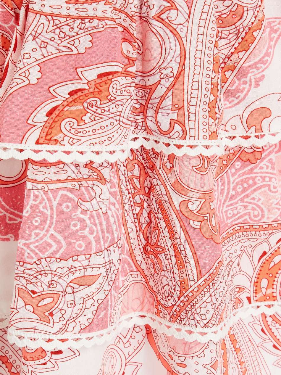 jess ruffled paisley-print voile mini dress