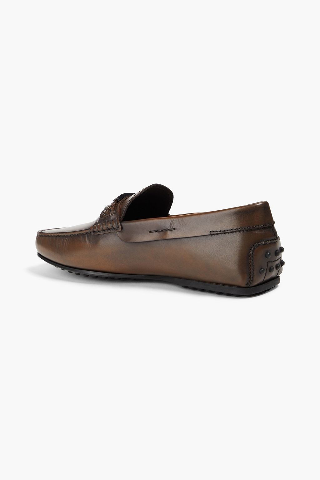 TOD'S حذاء قيادة مصنوع من الجلد بتصميم مزركش