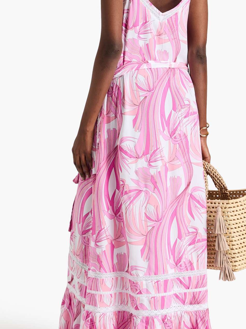 eden printed mousseline maxi dress
