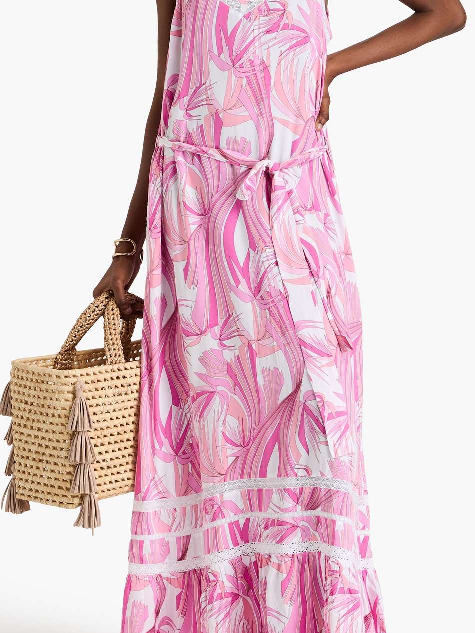 eden printed mousseline maxi dress