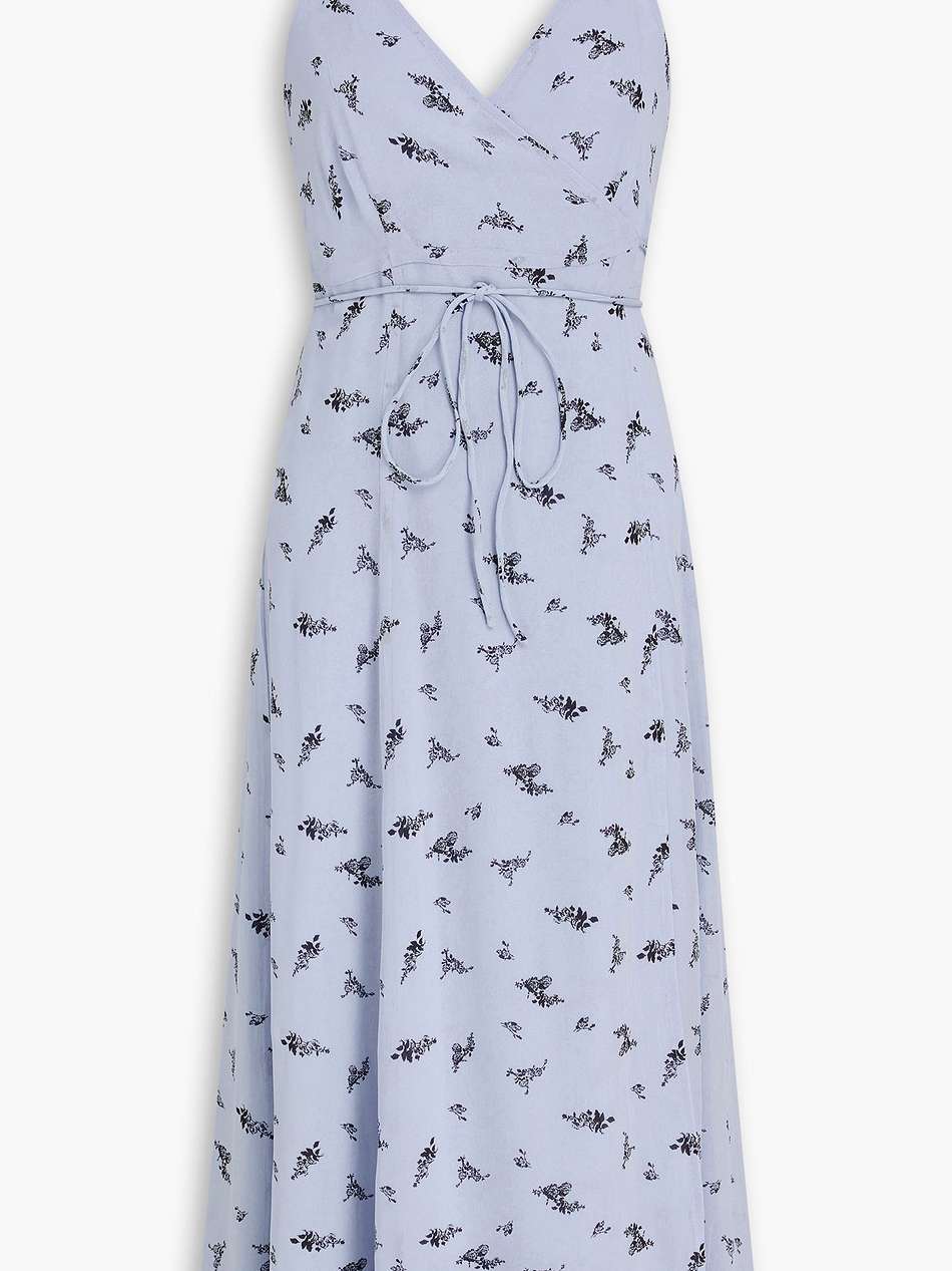 floral-print georgette midi dress