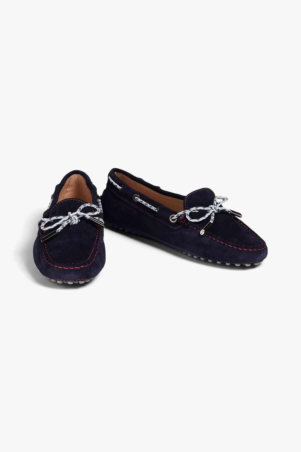 TOD'S حذاء لوفر Heaven Laccetto من جلد السويد