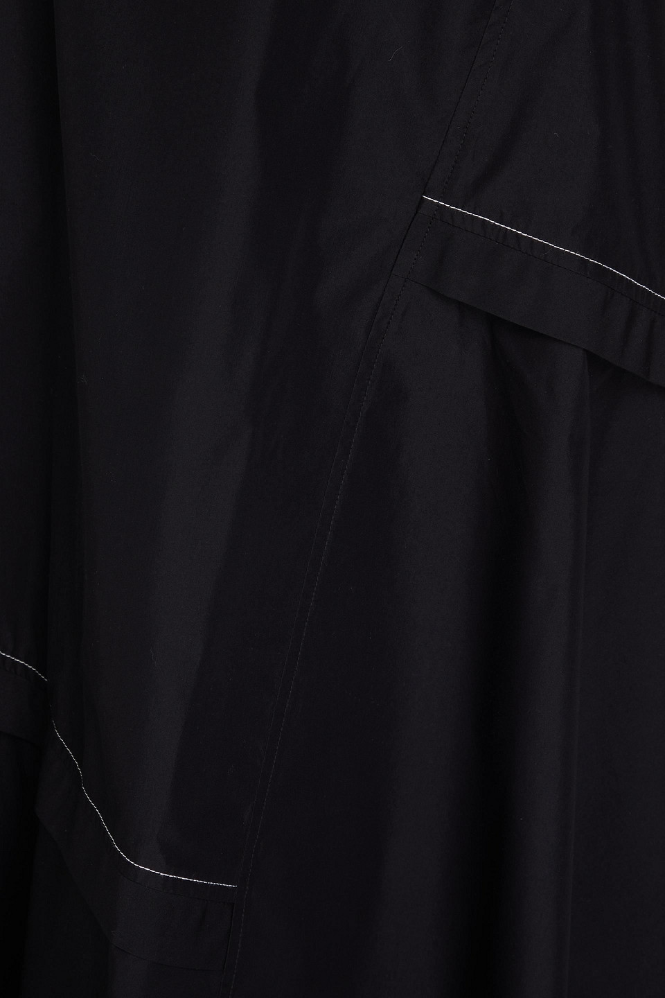 3.1 Phillip Lim One-shoulder Ruffled Cotton-blend Poplin Midi Dress In Black