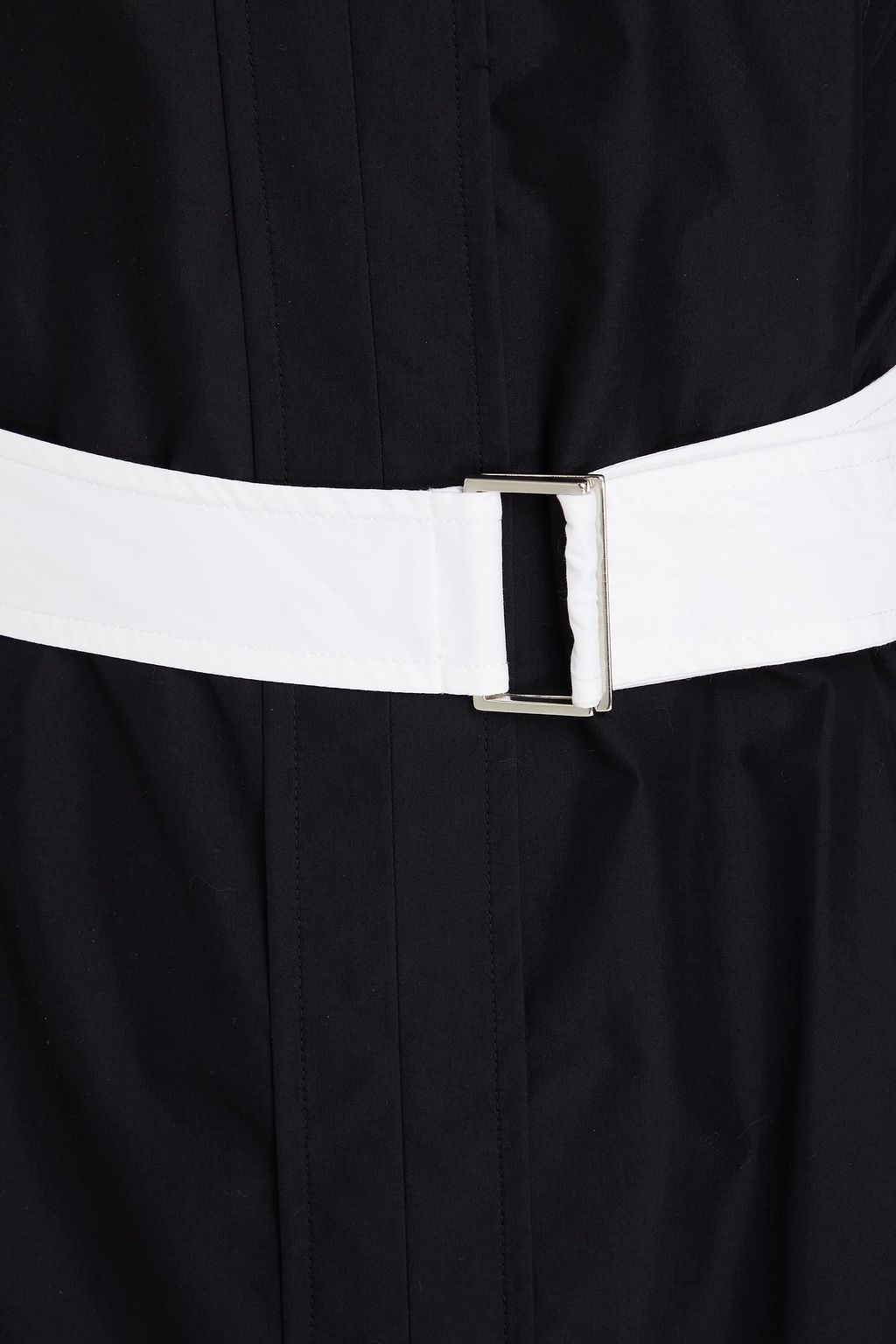 3.1 PHILLIP LIM コットン混ポプリン ラップ風ミディワンピース
