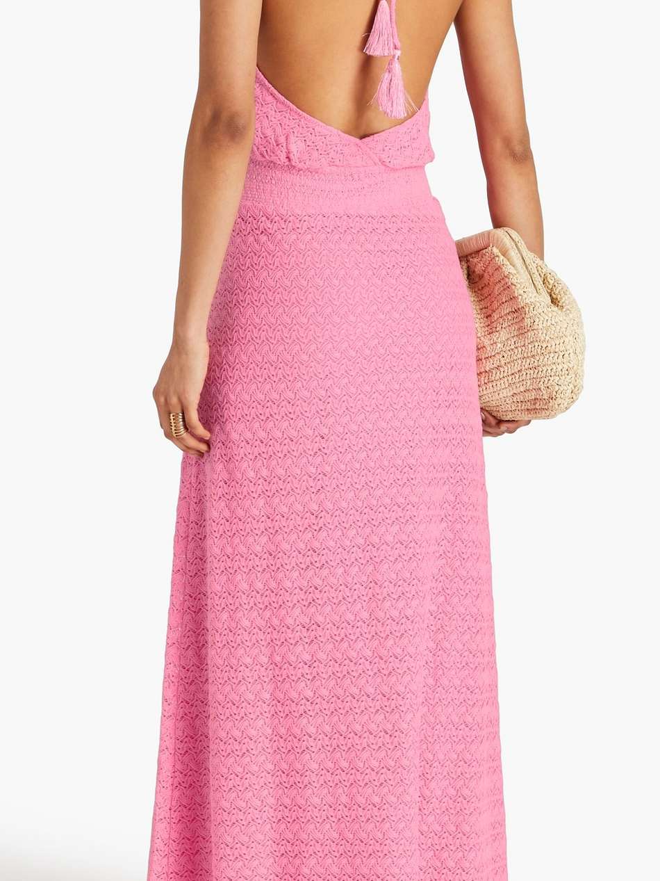 maeva crocheted halterneck maxi dress