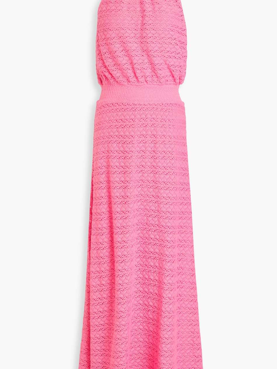 maeva crocheted halterneck maxi dress