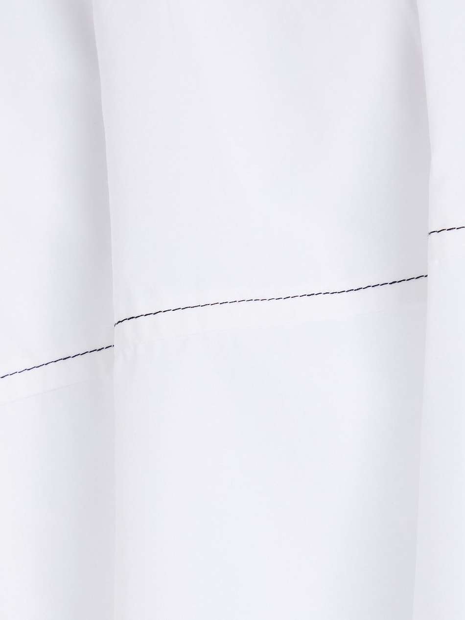 one-shoulder ruffled cotton-blend poplin midi dress