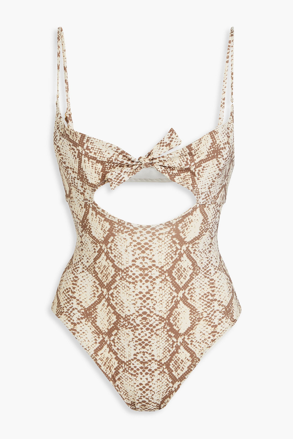 Melissa Odabash Amalfi Cutout Snake-print Swimsuit In Animal Print