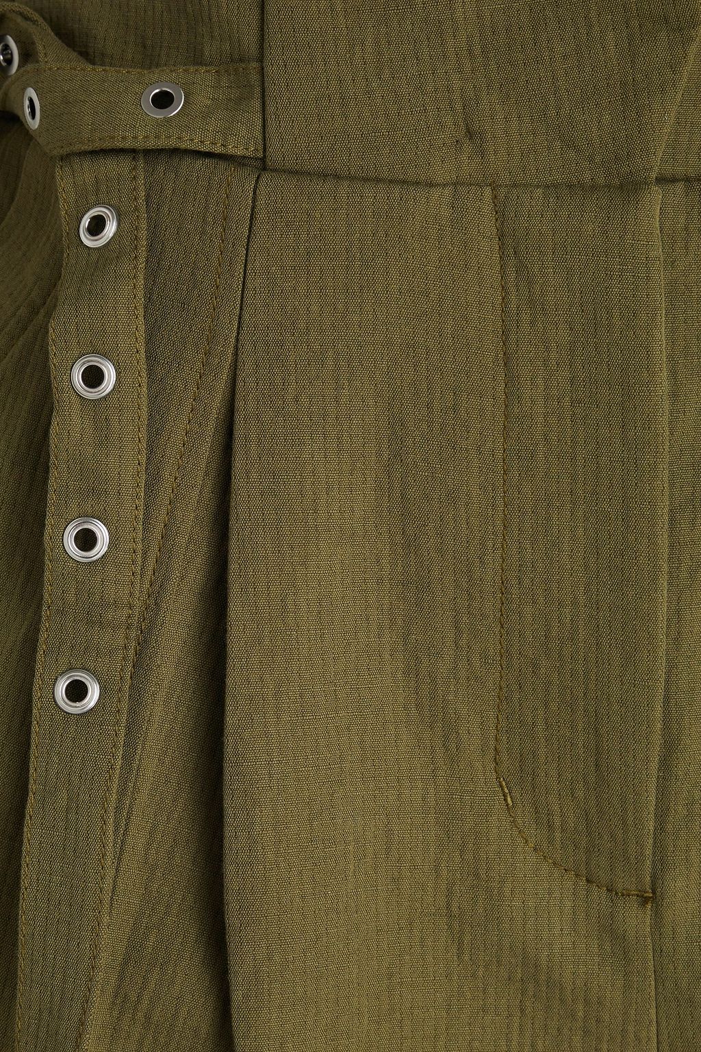 3.1 PHILLIP LIM شورت مصنوع من القطن ومزيج الكتان بتصميم مجعّد