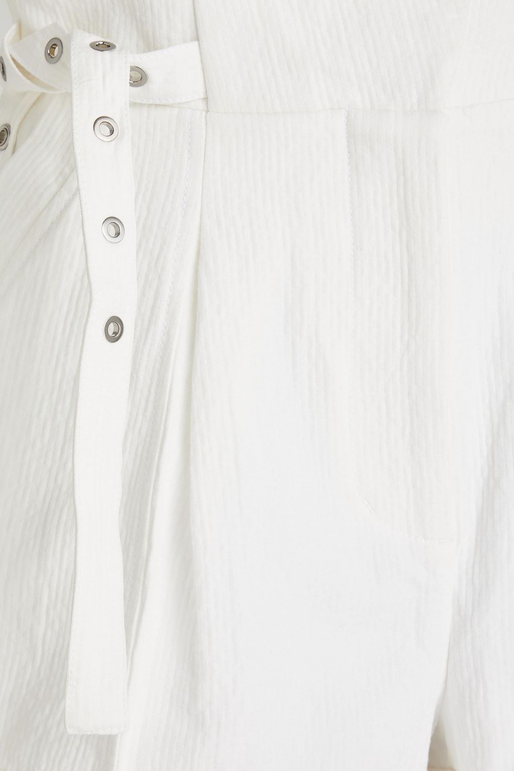 3.1 PHILLIP LIM شورت مصنوع من القطن ومزيج الكتان بتصميم مجعّد