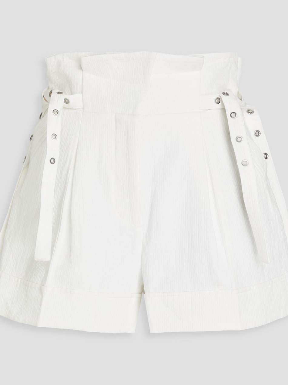 hammered cotton and linen-blend shorts