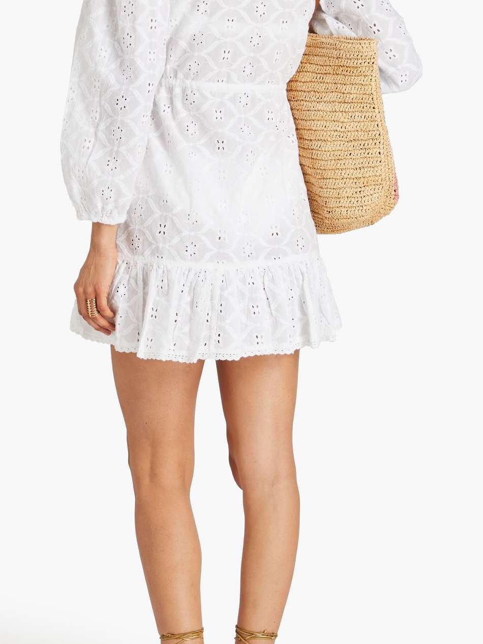 evelyn broderie anglaise cotton mini dress