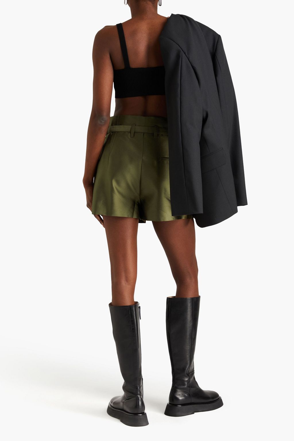 3.1 PHILLIP LIM شورت مصنوع من التويل