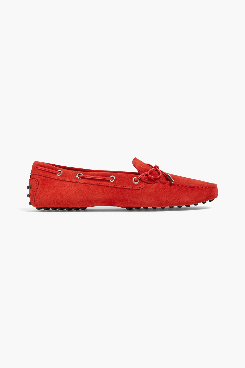 Tod's Heaven Laccetto Loafers Aus Veloursleder In Ziegelrot