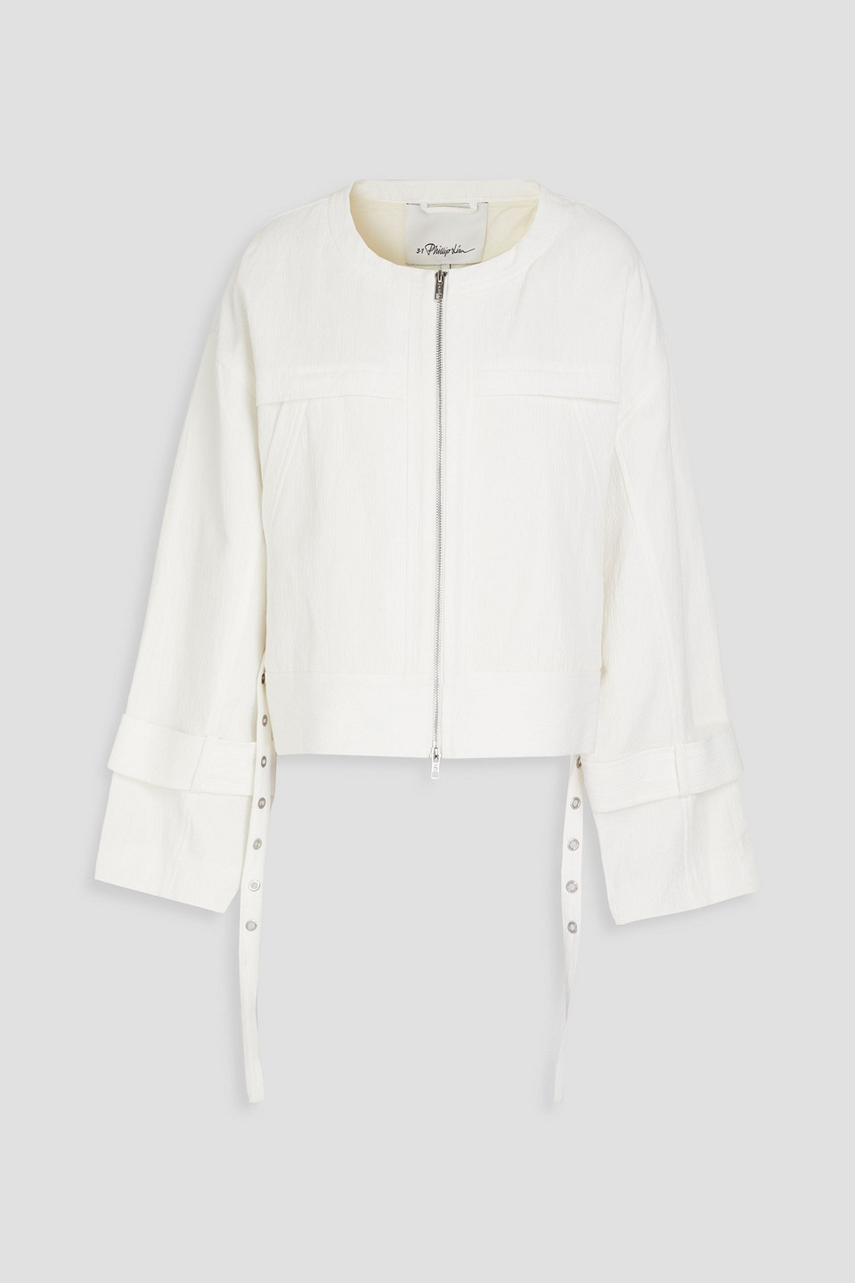 3.1 Phillip Lim Boxy Linen Utility Jacket In White
