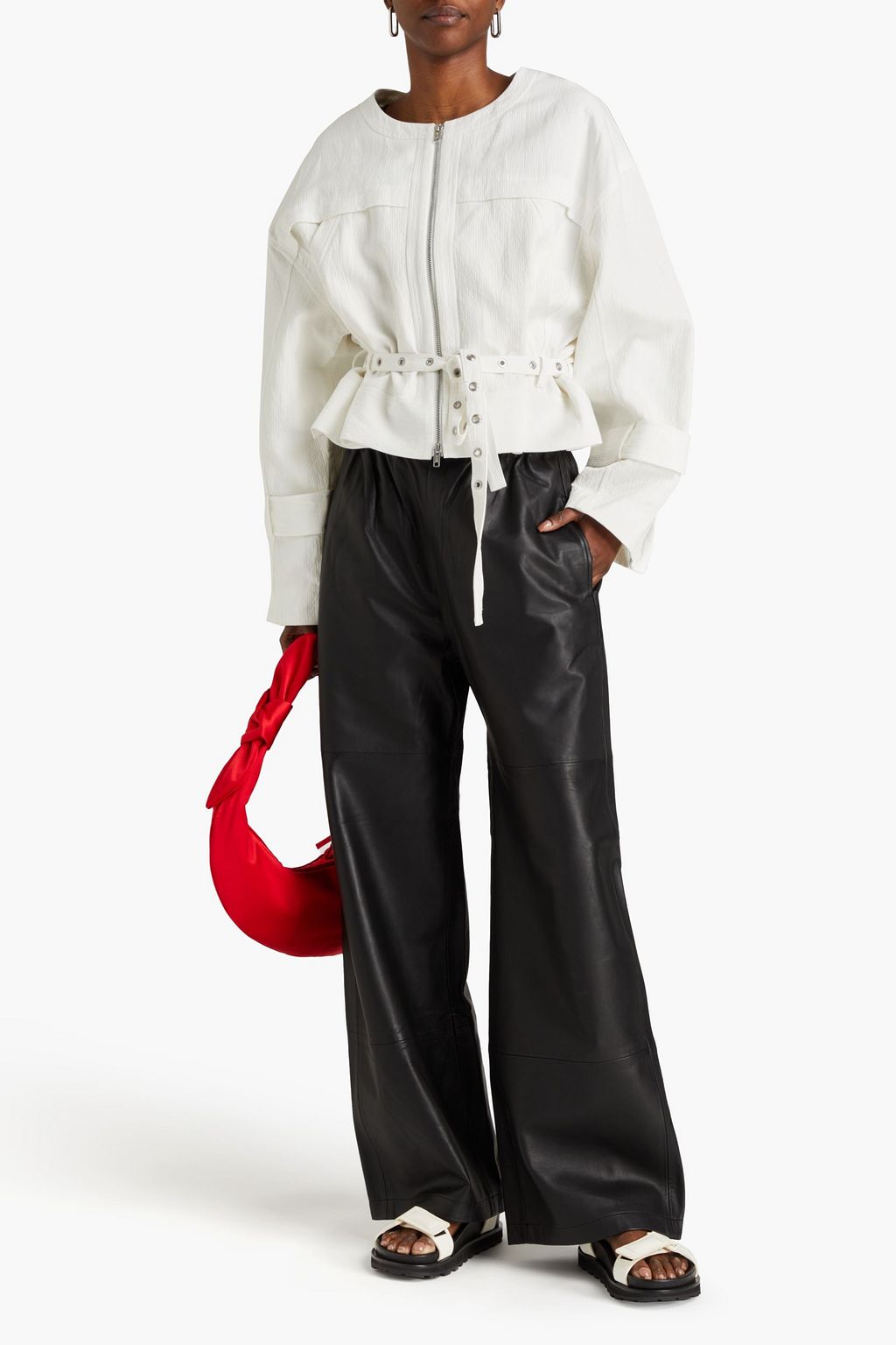 3.1 PHILLIP LIM Belted cotton and linen-blend jacket